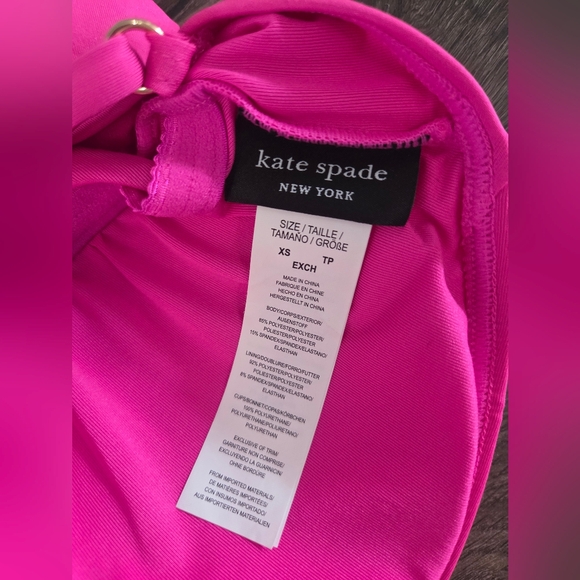 Kate Spade Women's Pink Rosette High Neck Swimsuit Size XS - NEW - Picture 6 of 10